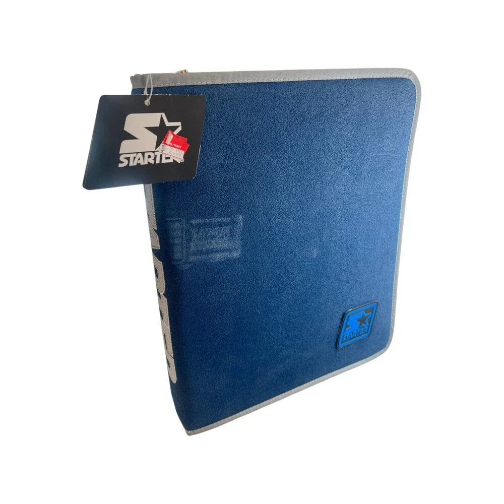 NEW Vintage 90s Starter Suede CD Binder Cowboy Blue